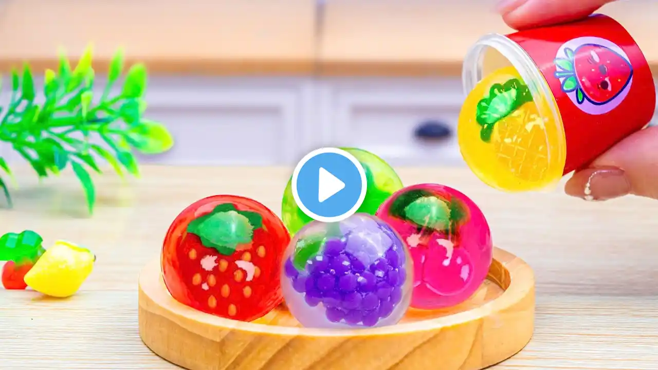 Rainbow Tiny Jelly Fruit🌈Miniature Rainbow Fruit Jelly Cake Decorating Ideas By Baking Yummy