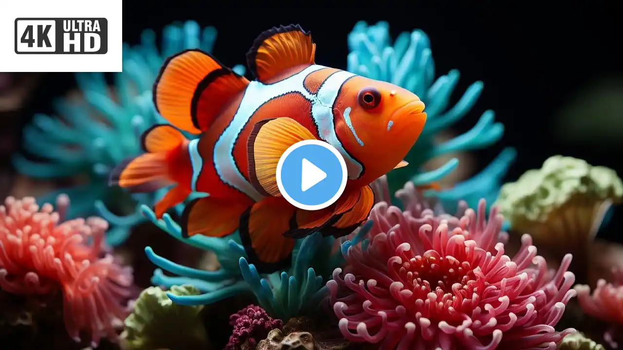 1 HOURS Stunning 4K Underwater footage + Music | Nature Relaxation™ Rare & Colorful Sea Life Video