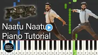 RRR - naatu naatu 🔥song piano tutorial|| Naattu Koothu Cover (RRR) |piano cover shorts cristiano