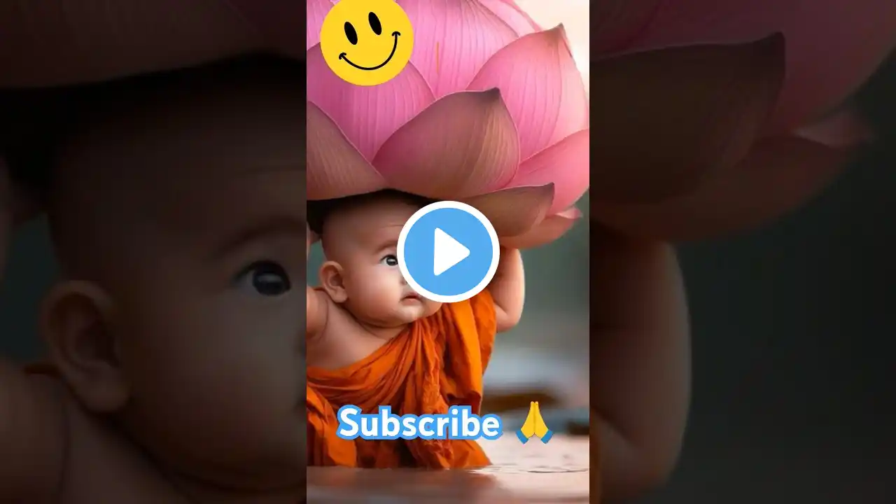 little monk so cute ❤️🌴cute baby funny moment #cutemonk #comedy #shortvideo