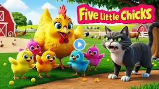 "🐥 Five Little Chicks - Catchy Nursery Rhyme That Kids Can't Stop Singing! 🌟"