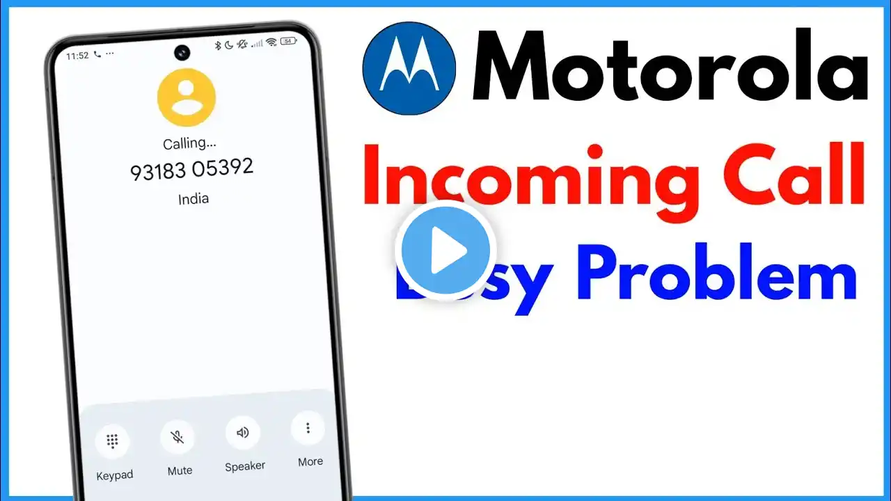 Incoming Call Busy Problem Motorola | Moto E13 Incoming Call Busy Problem