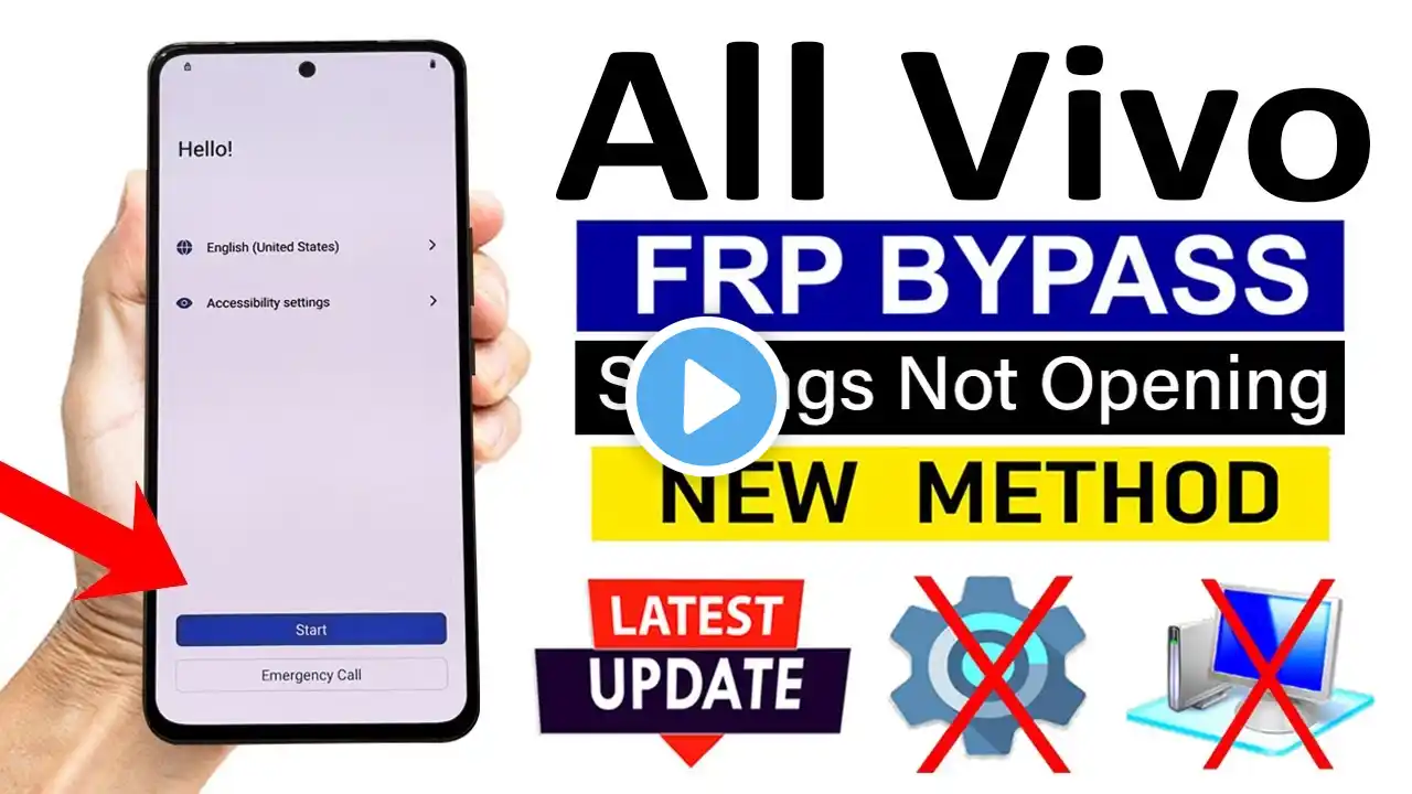 All Vivo Android 14 : Google/ FRP Bypass - Settings Not Open/ New Method (Without PC)