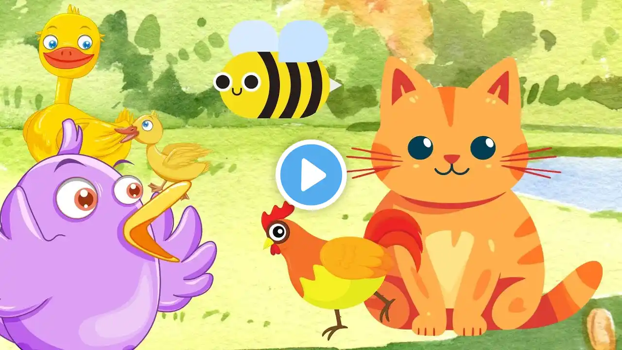 Animal Sounds Song | Best Animal Song | |Chicken 🐔, Mouse 🐭, Penguin 🐧| Kids Song