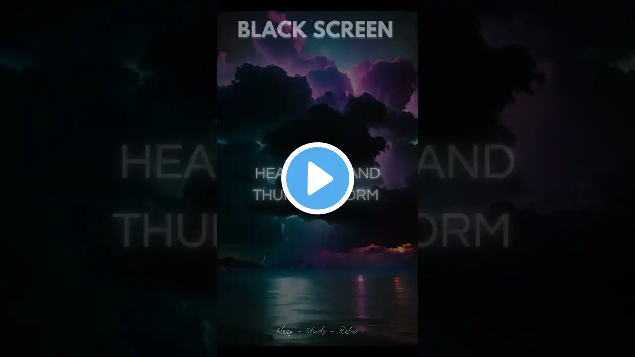 Rain and Thunder on a Mountain Peaceful, Calming Dark Screen | Sleep and Relaxation | Black Screen