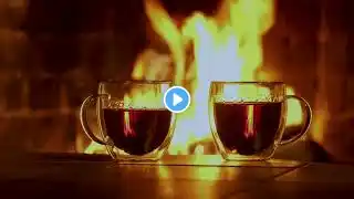 Premium Fireplace | Crackling Fire & Gentle Rain Sounds | 10 Hours in Ultra HD 4K 🔥🌧️