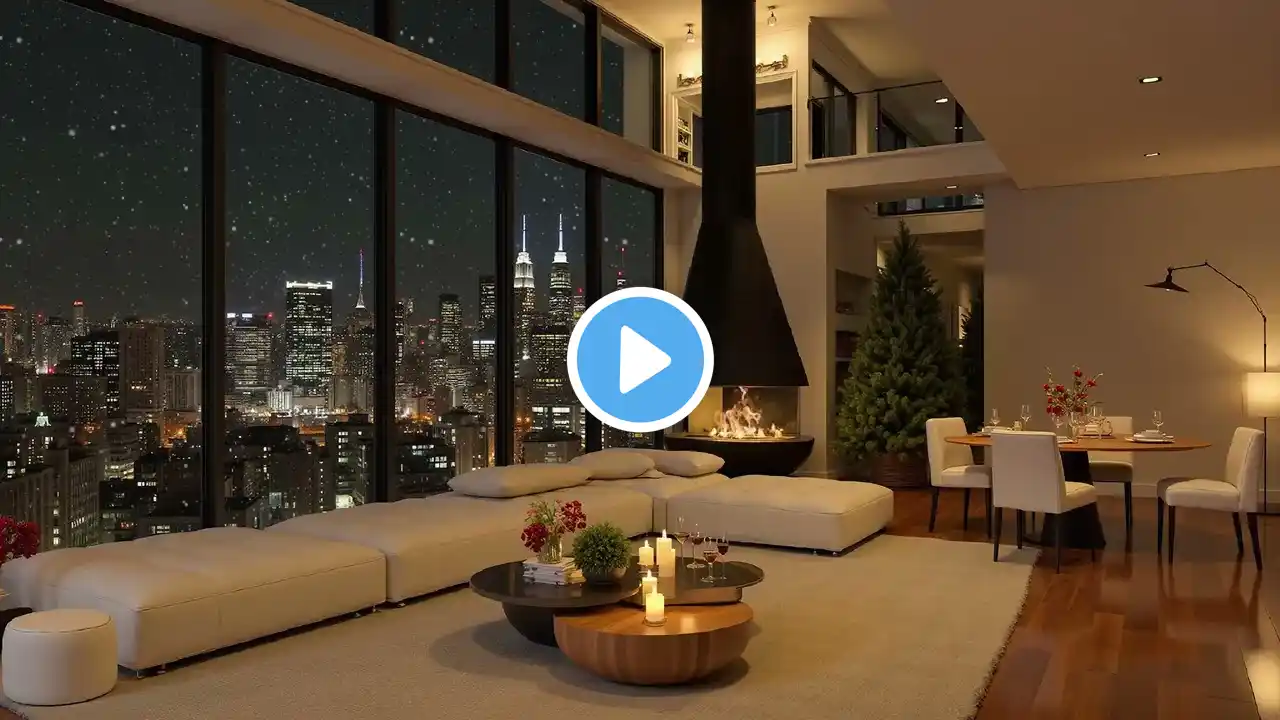 Cozy Night in New York City Apartment 🏙 Smooth Piano Jazz Music for Stress Relief & Healing