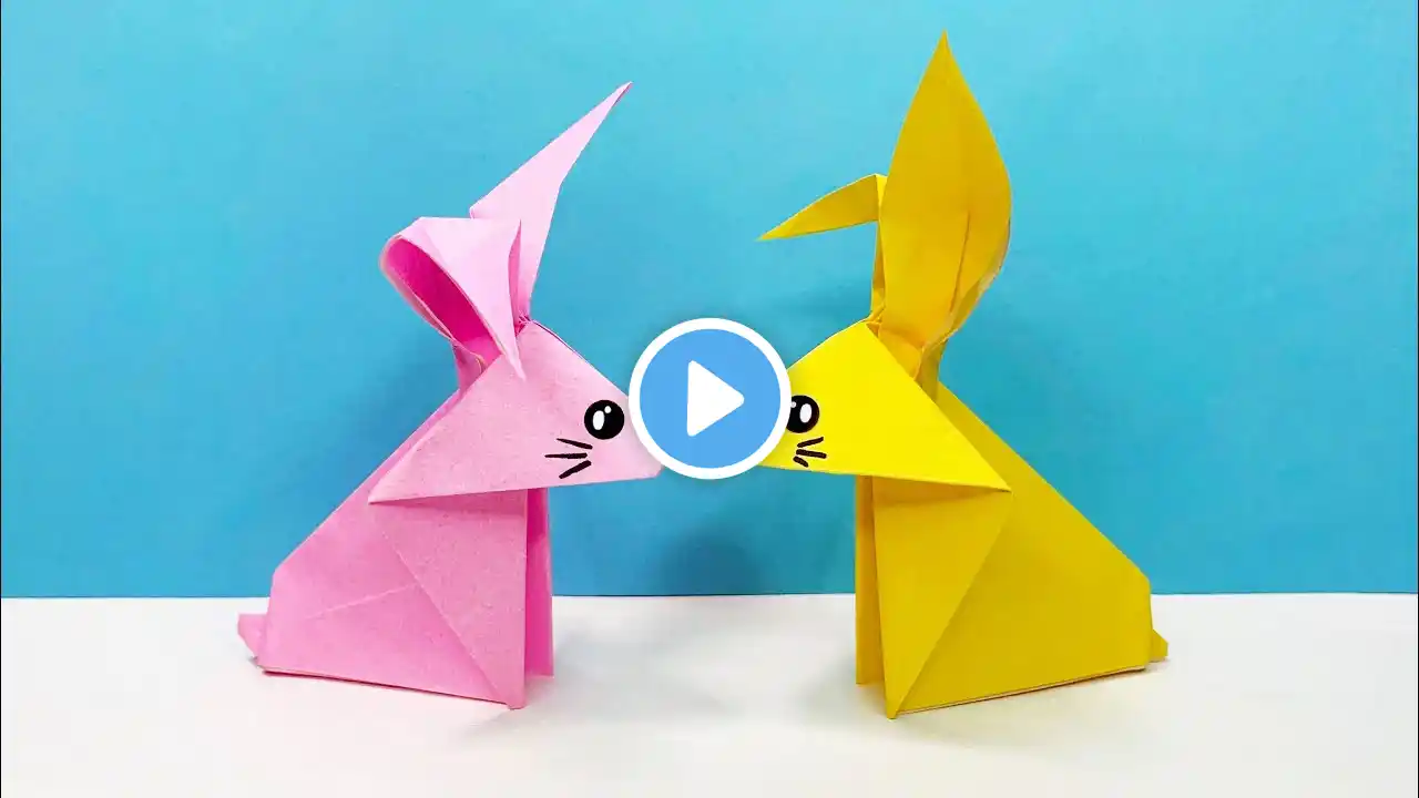 【折り紙】1枚で可愛いウサギ🐇How to make paper Rabbit#うさぎ#兎#兔#動物#bunny#兔子#토끼#簡単#折り方#おりがみ#easy#origami#摺紙#종이#折纸#diy