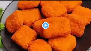 চিকেন নাগেটস | Homemade chicken nuggets recipe | how to make crispy nuggets for kids lunch box