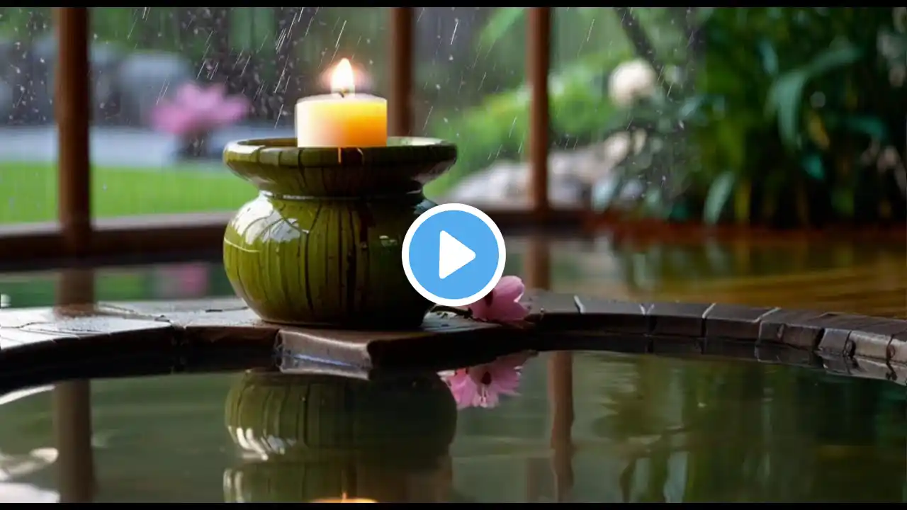 Soothing Piano & Bamboo Fountain | Peaceful Background Music for Sleep, Spa & Meditation, Yoga