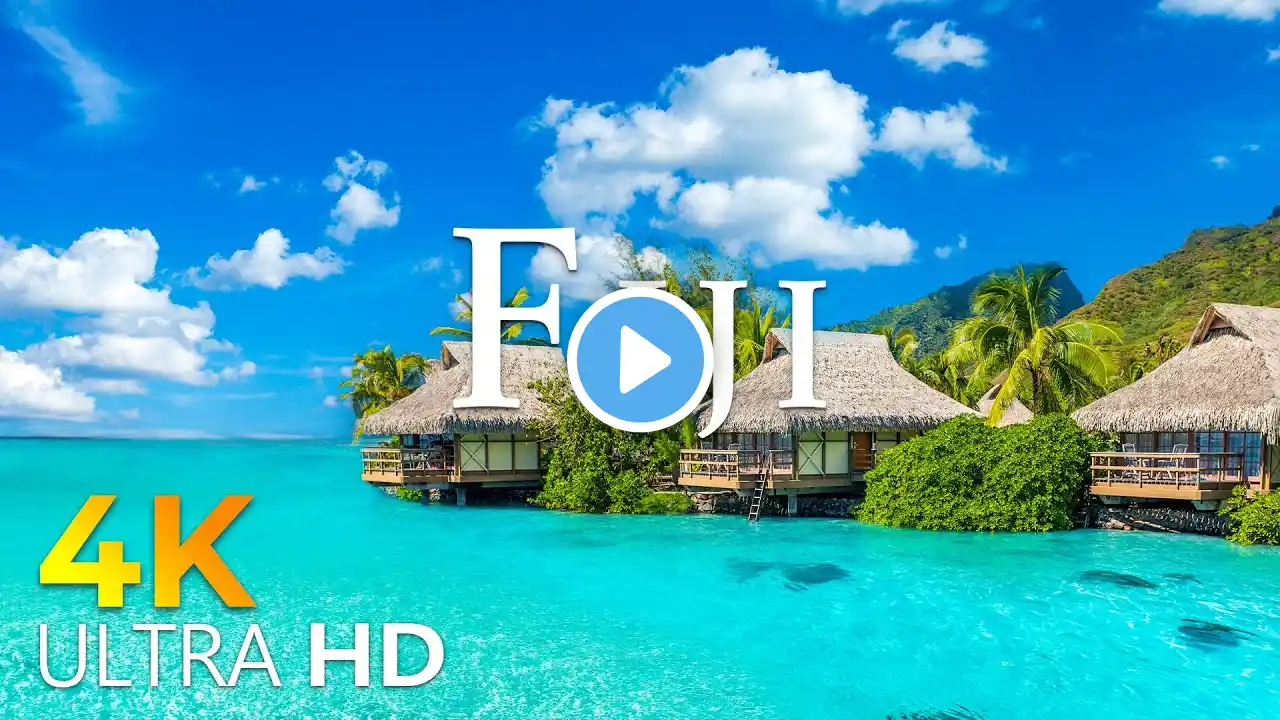 12 HOURS DRONE FILM: " FIJI ISLAND in 4K " + Relaxation Film 4K ( beautiful places in the world 4k )