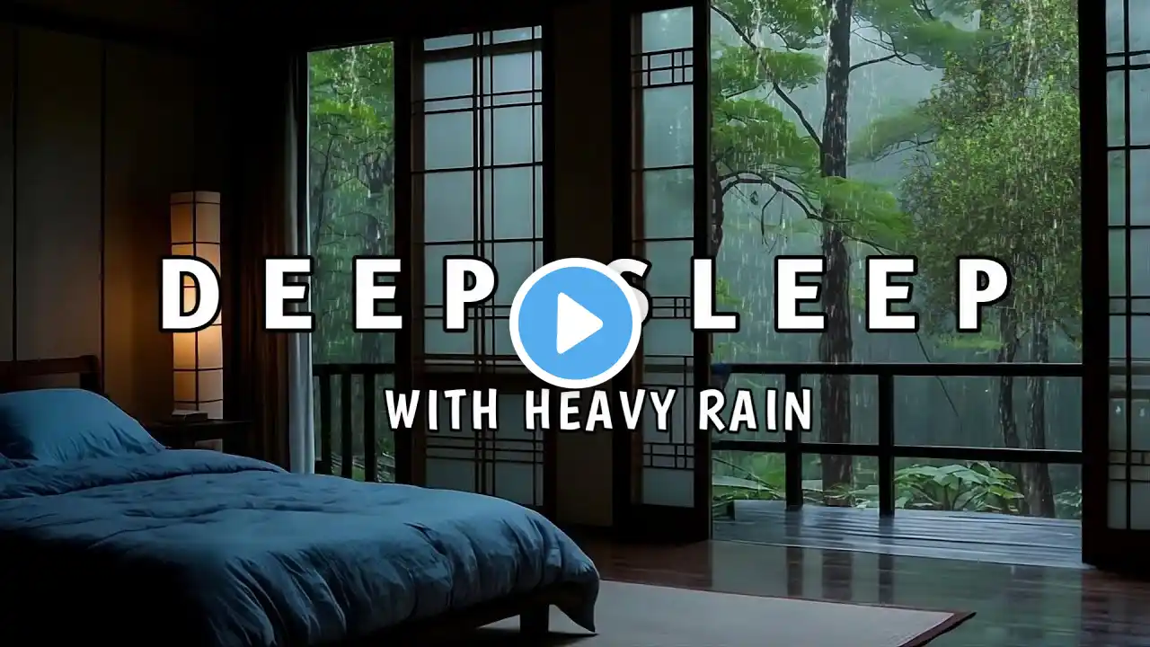 Deep Sleep During the Rainy Night - Rain Sounds For Sleeping - Beat Insomnia, ASMR, Study
