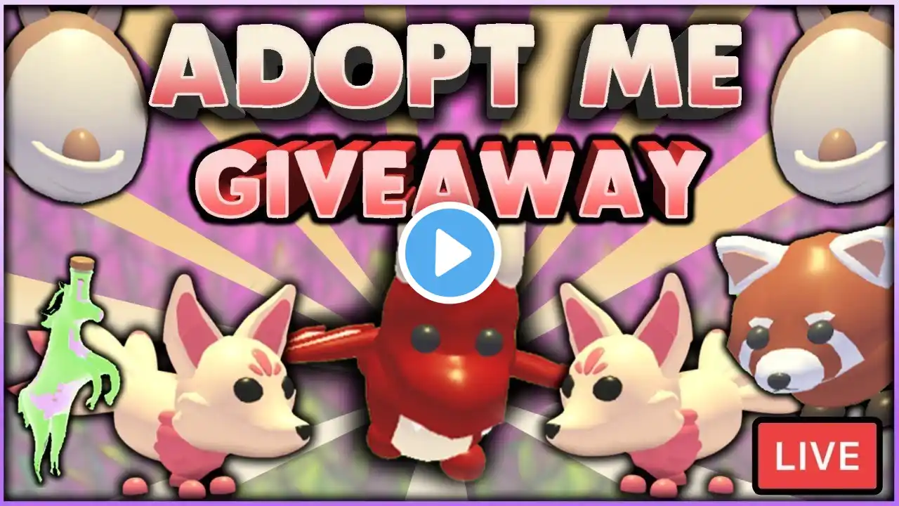 🔴 ROBLOX LIVE ADOPT ME FREE LEGENDARY NEON PETS GIVEAWAY!