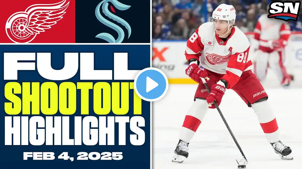 Detroit Red Wings at Seattle Kraken | FULL Shootout Highlights - February 4, 2025