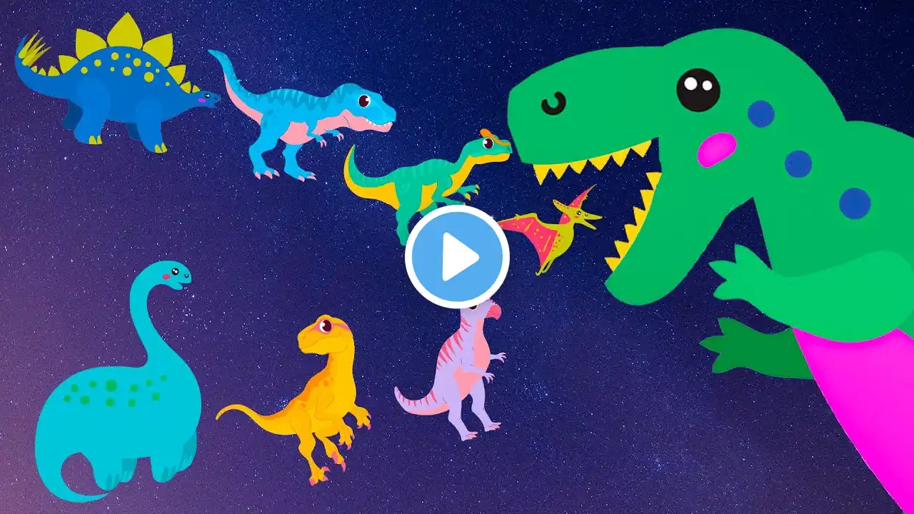 Funny Dinosaurs COMPILATION | Dinosaurs Game for KIDS | Stegosaurus, T-Rex, Velociraptor