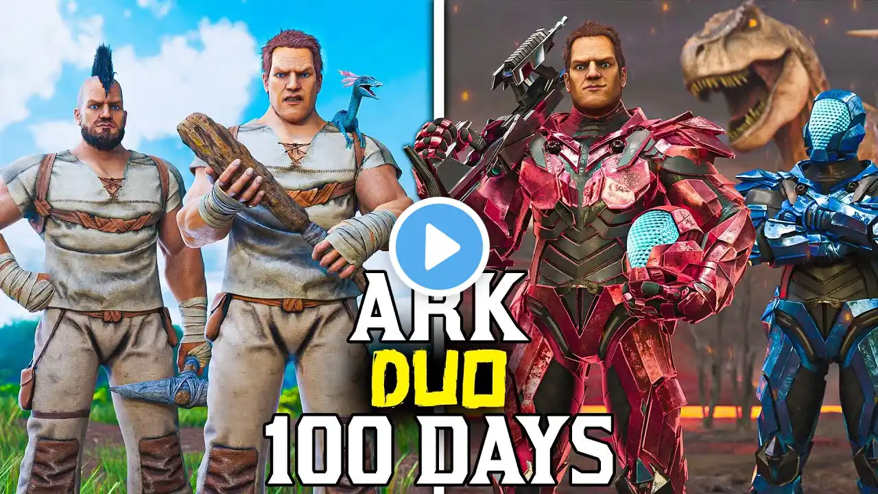 We Spent 100 Days in Ark The Island - Duo Ark Survival Ascended 100 Days