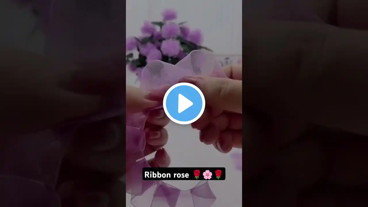 Handmade diy ribbon rose pen flower idea  🌹🌹 🌸#Reena creativity#viralvideo #trending