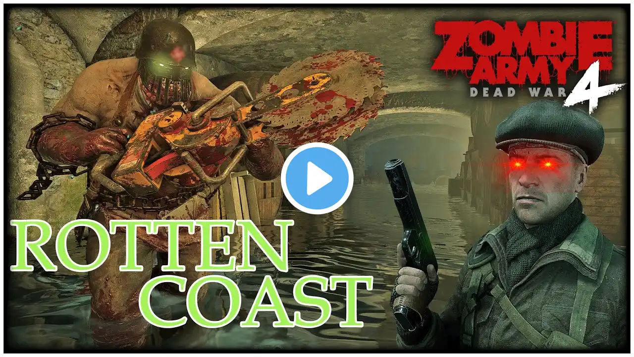 ROTTEN COAST - Brutal Difficulty | Zombie Army 4 Dead War 1440p