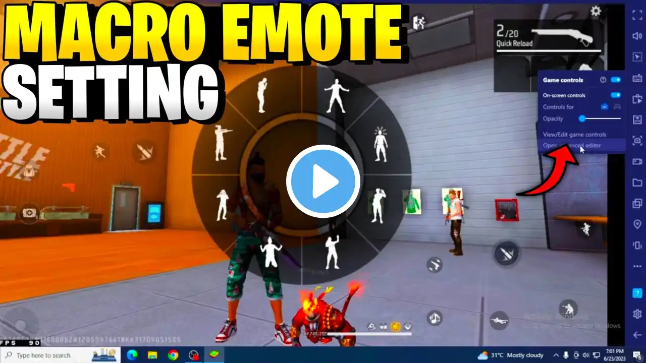 How to set macro emote in pc😲 || Free fire main fast emote kaise kare  #alphaarijit