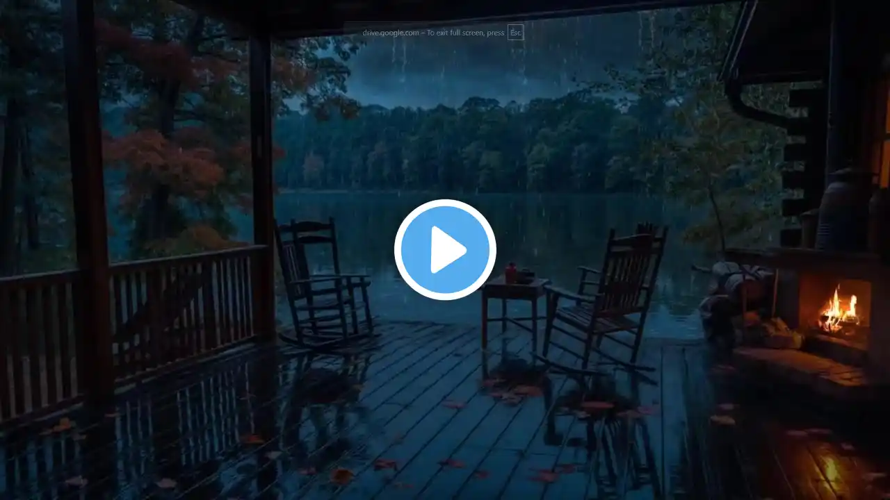 🍂 Quiet Rain in Forest Shelter – Distant Thunder & Autumn Wind for Deep Relaxation