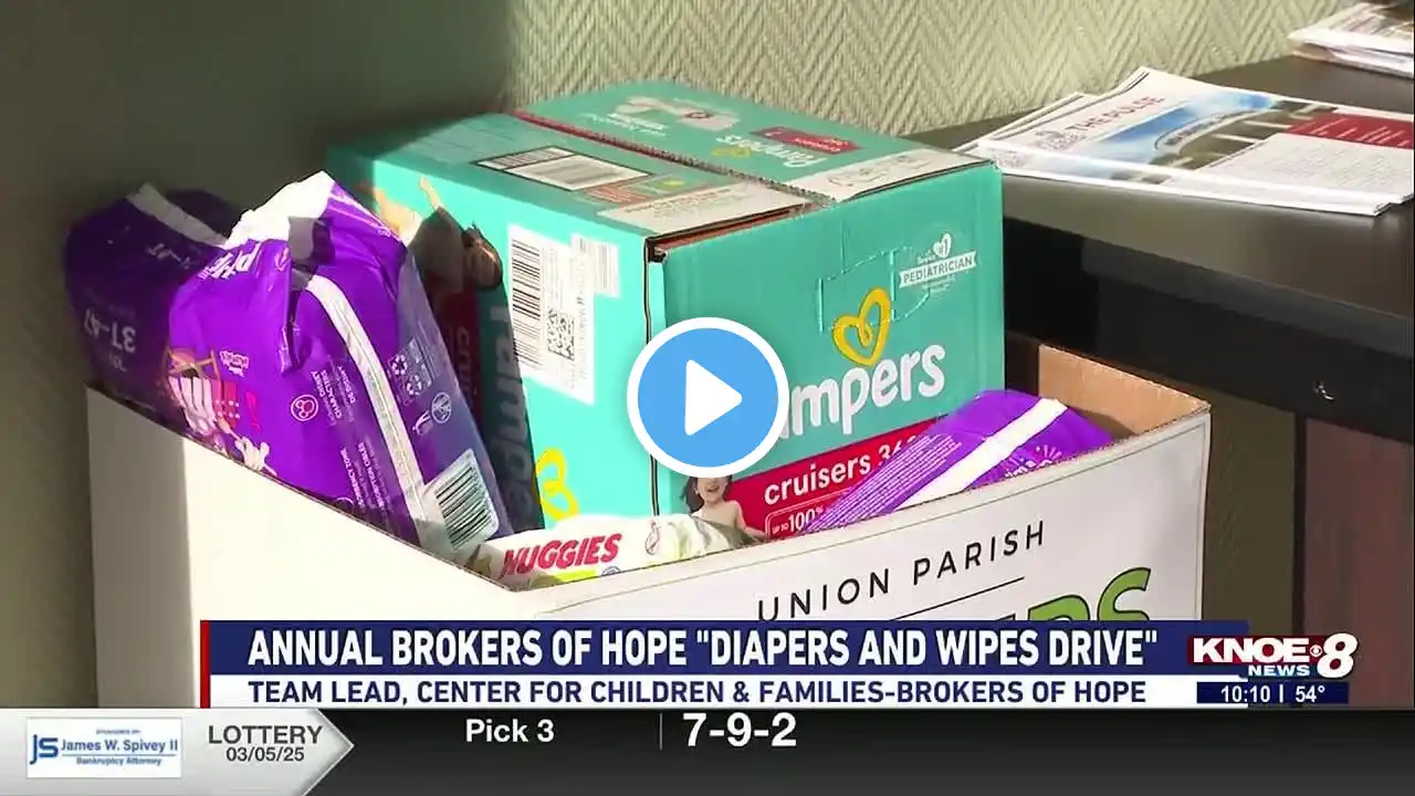 Center for Children and Families' Brokers of Hope of Union Parish hosts annual diapers and wipes...