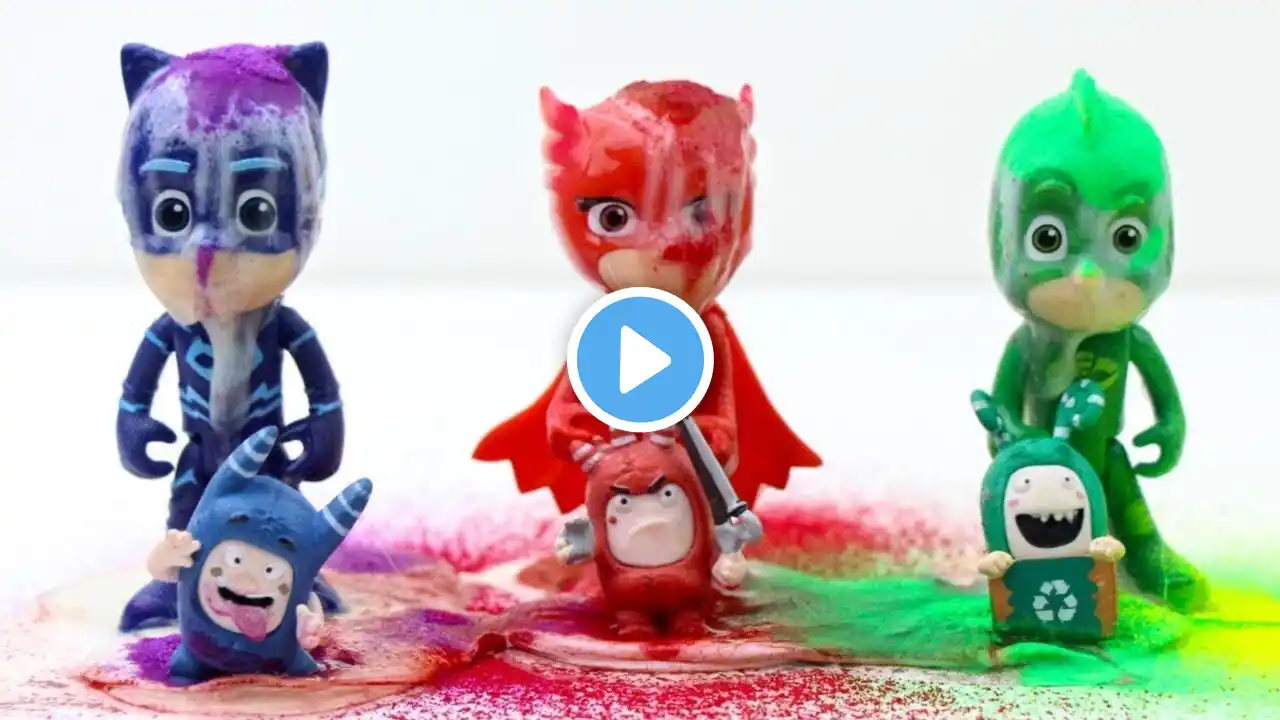 Pj Masks Toys & Oddbods Toys Learn Colors With Slime and Colorful Paints