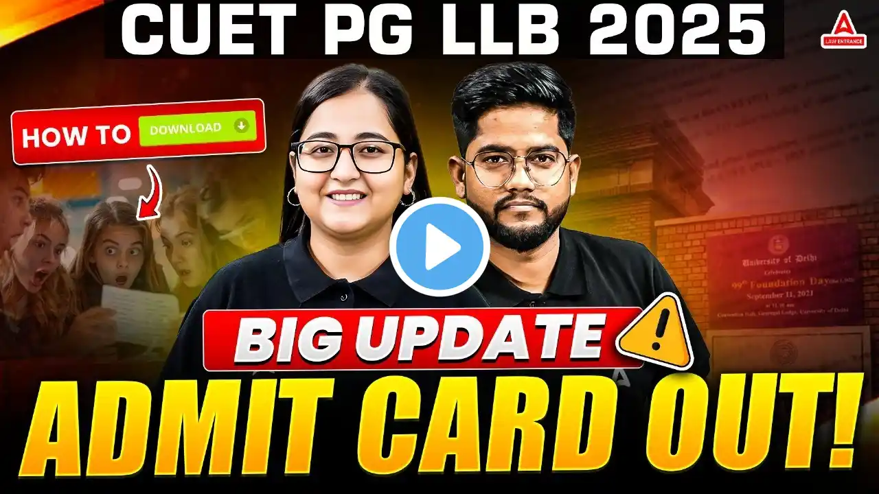 CUET PG LLB 2025 Official Admit Card Out ! 🔥 How to download CUET PG LLB admit card 2025