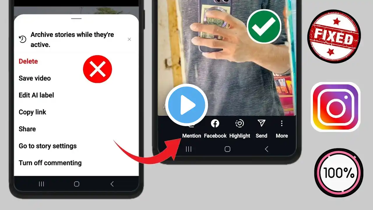 Fix! Add Mention Option Not Showing In Instagram Story || Add Mention Not Showing