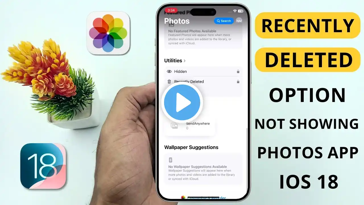 How to Fix Recently Deleted Option Not Showing in Photos App on iPhone iOS 18/18.1 | Quick Solution