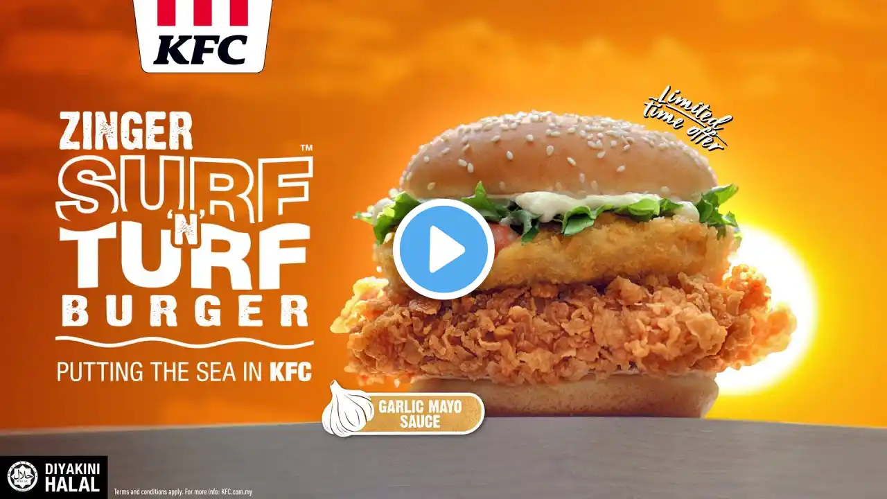 KFC Zinger Surf n Turf Burger - Putting the sea in KFC