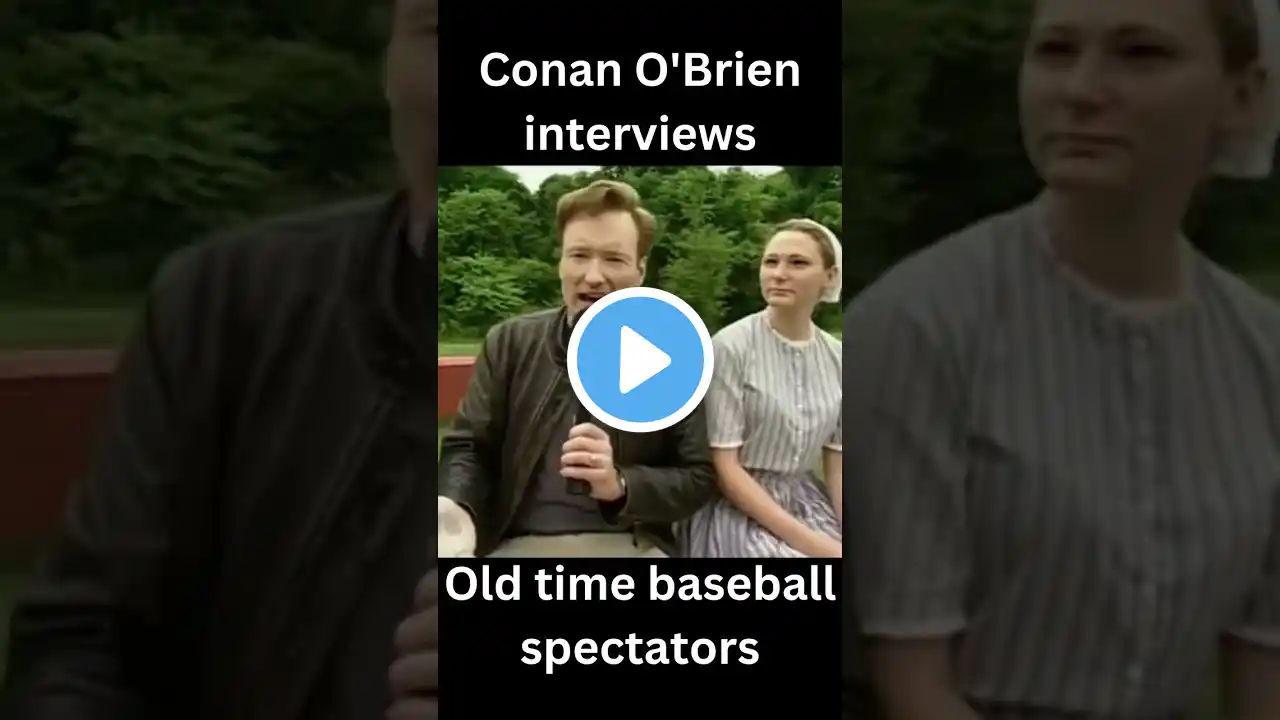 Conan O'Brien interviews Old fashion baseball fans #shorts