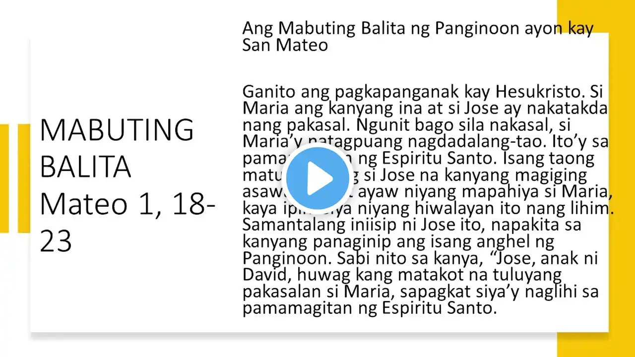Mga Pagbasa para sa Setyembre 8, 2022 Tagalog Bible Reading