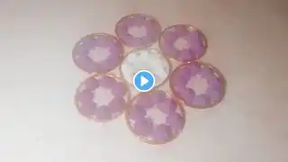 Easy Bangle Trick Rangoli Design /