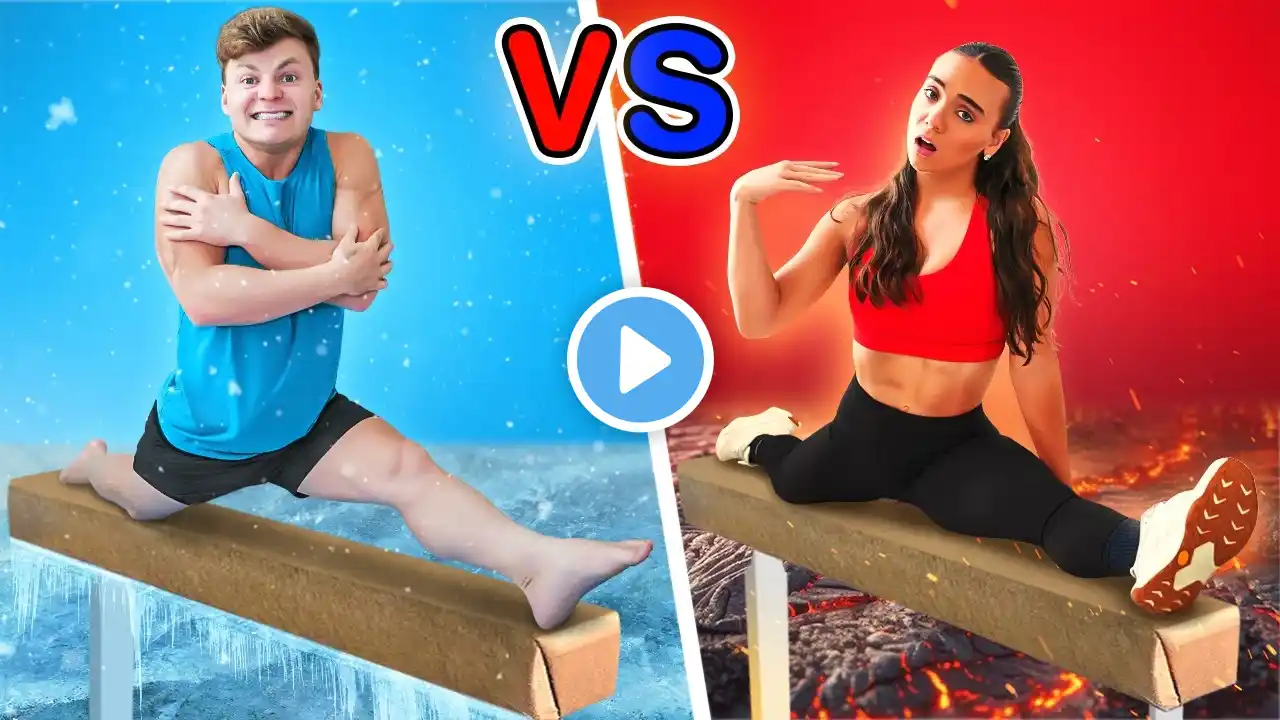 HOT vs COLD Gymnastics Challenge!