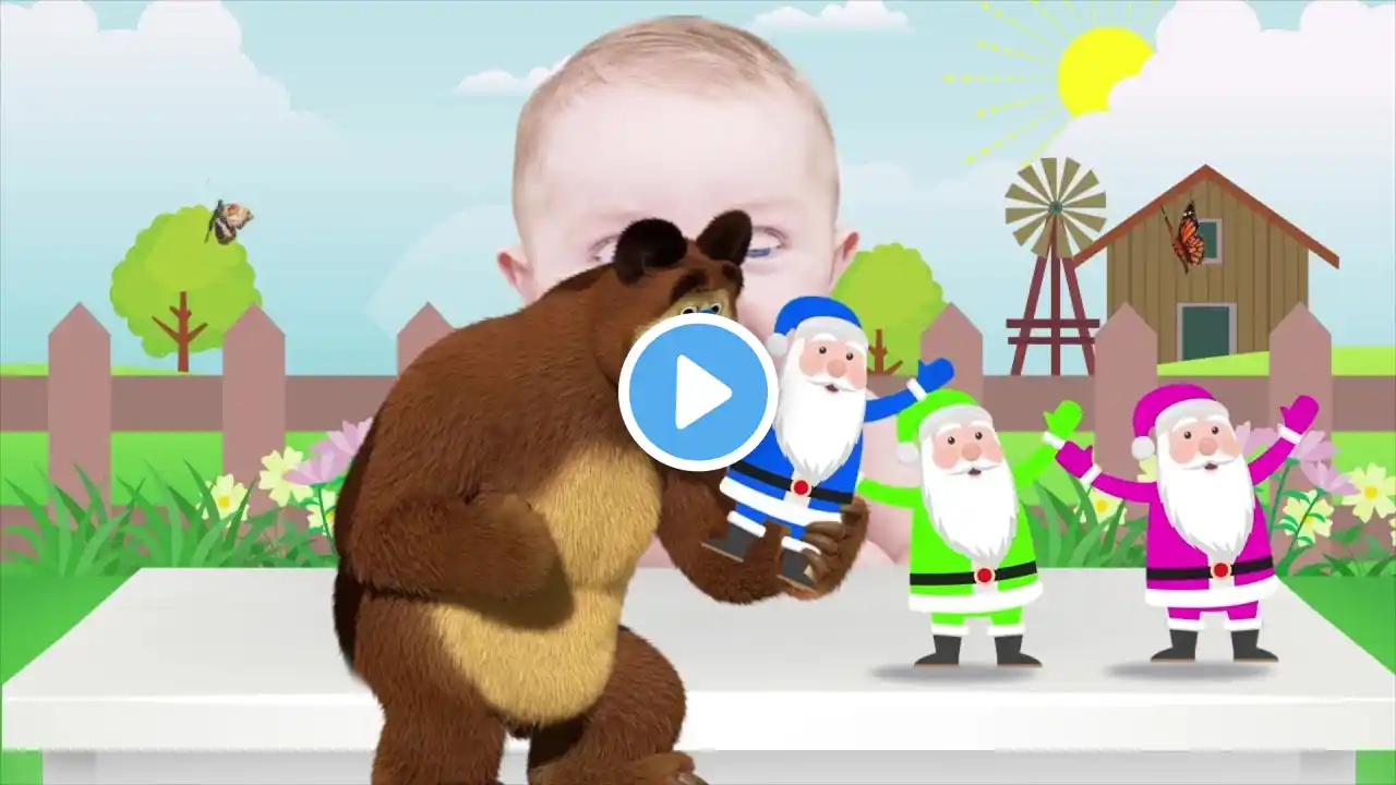 Finger Family Baby Song with Crying Baby and Santa Claus - Learn Colors for Babies