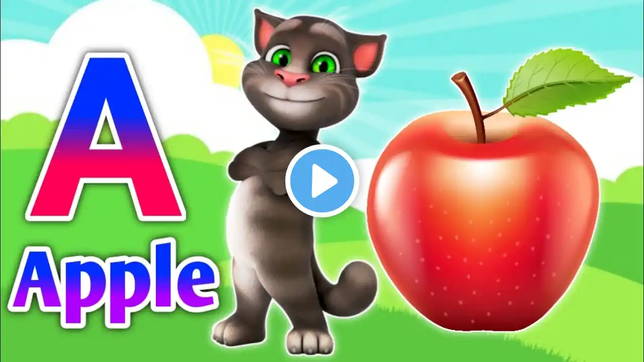 A for apple b for bus , abcd kids song, abcd rhymes video, abcd learning, | #kidstvenglish1