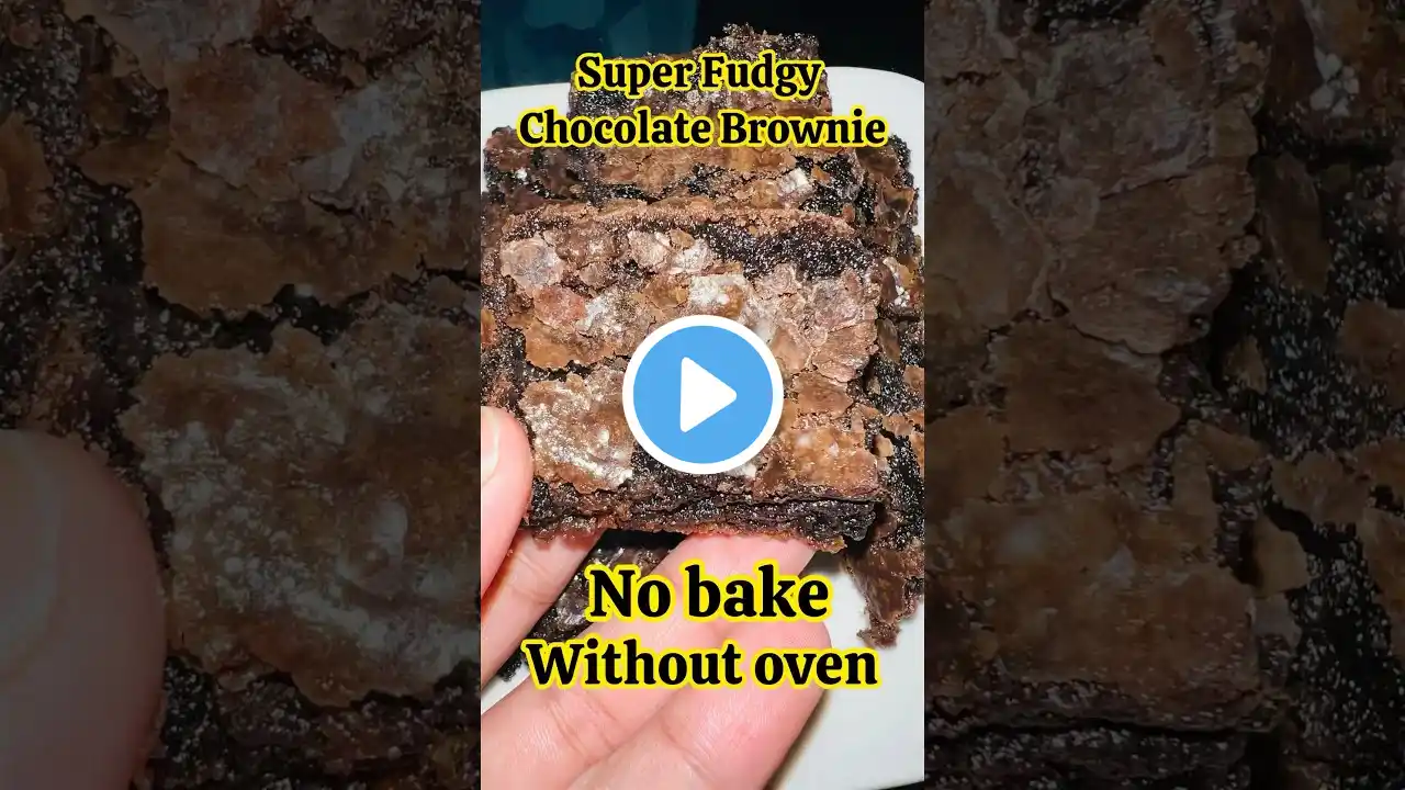 Without oven flaky brownies #viral #trending #youtubeshorts #trend #shorts #short #brownie #cake