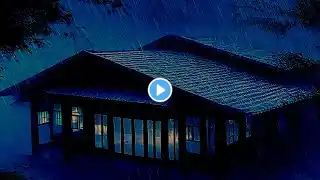 Fall Asleep Fast with Heavy Rain & Powerful Thunder on Tin Roof at Night