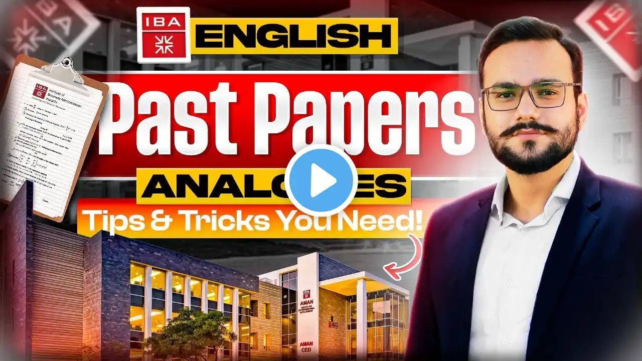 IBA English Papers | IBA Entry Test Preparation 2025 I IBA Entry Test Past Papers I IBA Entry Test