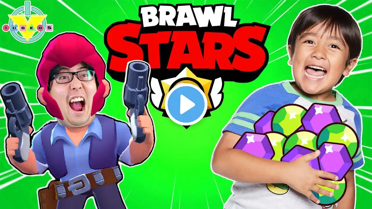 Ryan plays BRAWL STARS! Best Vs  Worst Brawlers! Ryan vs Daddy Let’s Play