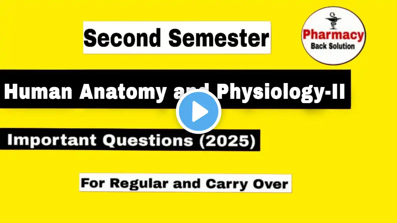 Important Questions | HAP-II (BP201T) | 2nd Semester | B. Pharma