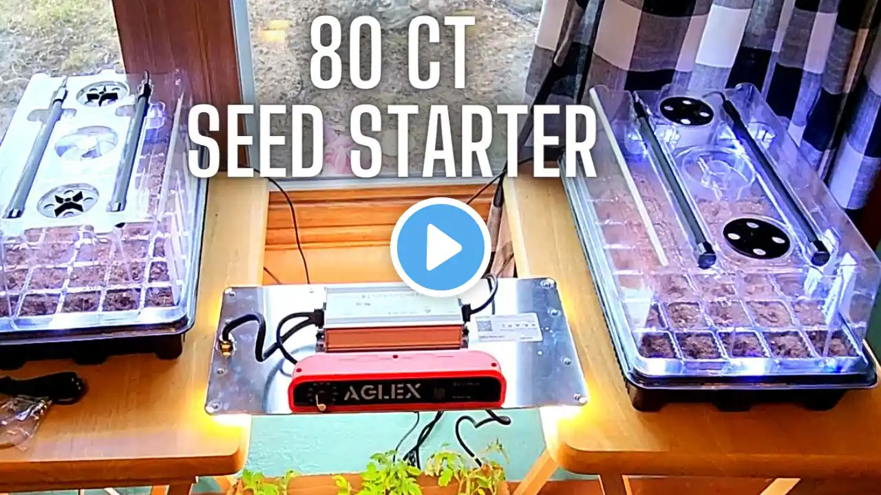 Seed Starter Tray with Grow Light | 80 ct. seed tray