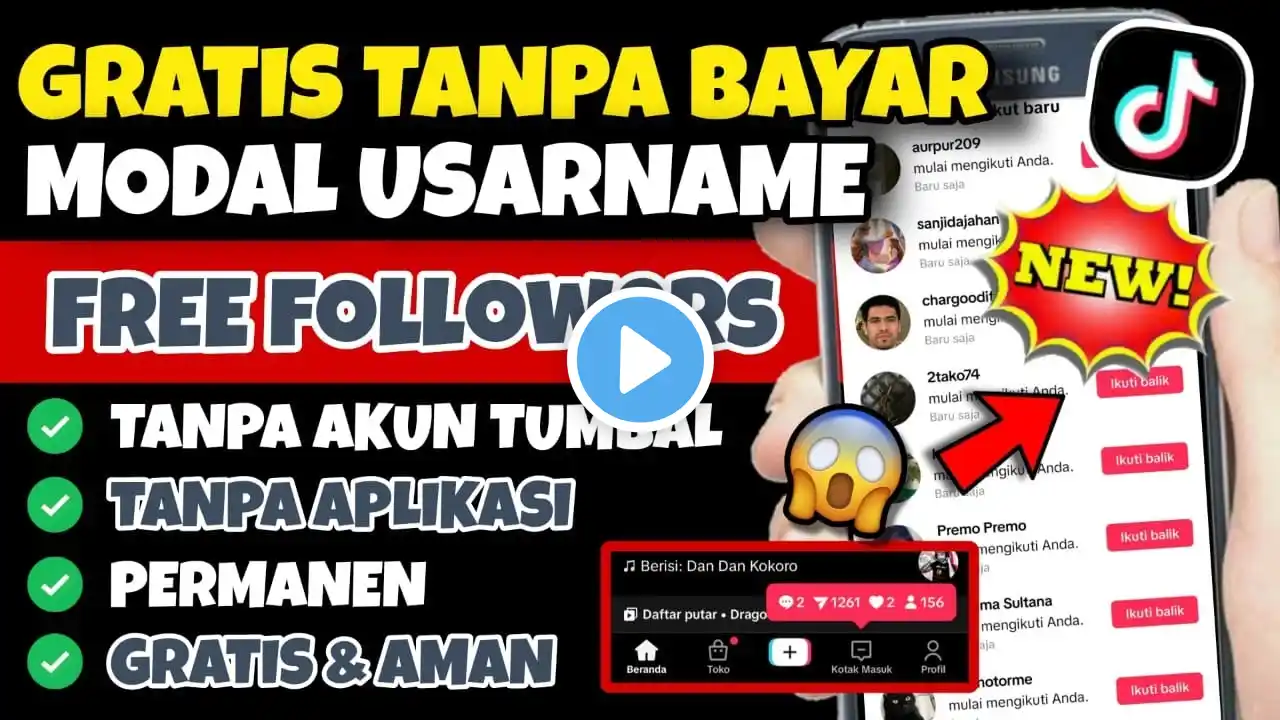 GRATIS SEPUASNYA🔥‼️ Cara Menambah Follower TikTok Gratis Permanen - Cara Cepat Tambah Followers 2025