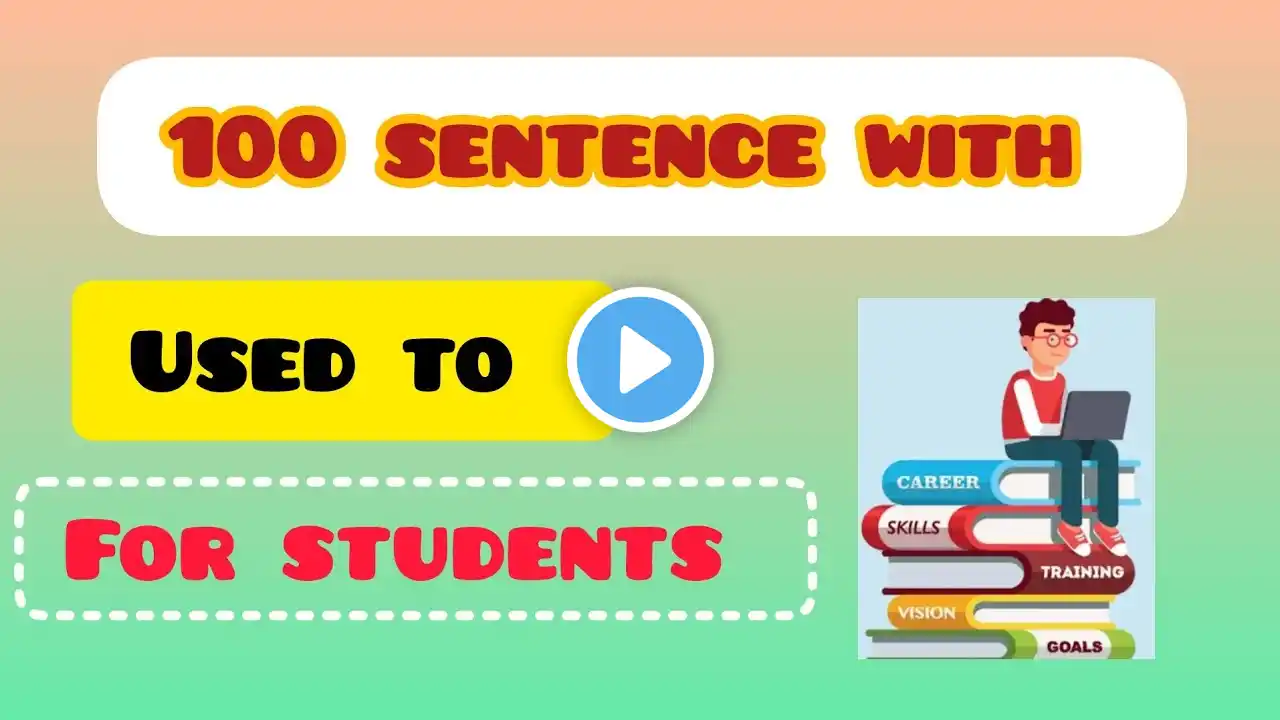 💥100 sentence with " used to " for students 💥 / improve your spoken English / English speaking 🗣️