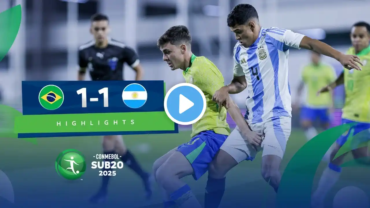 BRASIL vs. ARGENTINA [1-1] | RESUMEN | CONMEBOL SUB20 | FASE DE GRUPOS