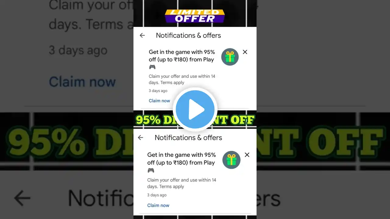 Google Play Store 95% Discount Offer | 95% Google Play discount | How to Get 95 Off In Play Store