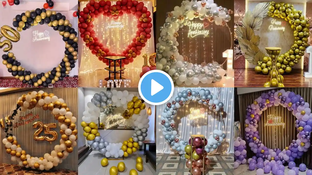 🌈💞Anniversary Decoration Ideas At Home/Anniversary Decoration/Balloon decoration#decoration#balloon