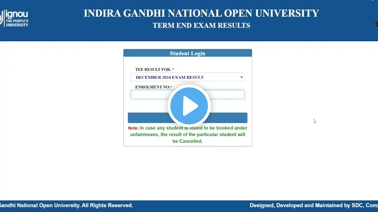 (Breaking News) IGNOU Dec 2024 Exam Result Update || IGNOU Grade Card Status Not Completed