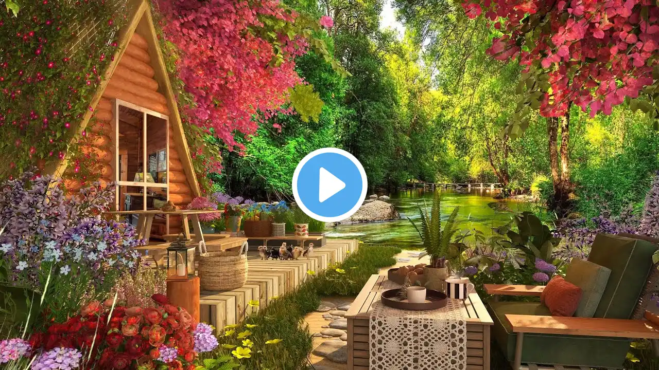 Cozy Lake House & Cherry Blossoms | Spring Ambience with Bird Song by Dreamy AMbience