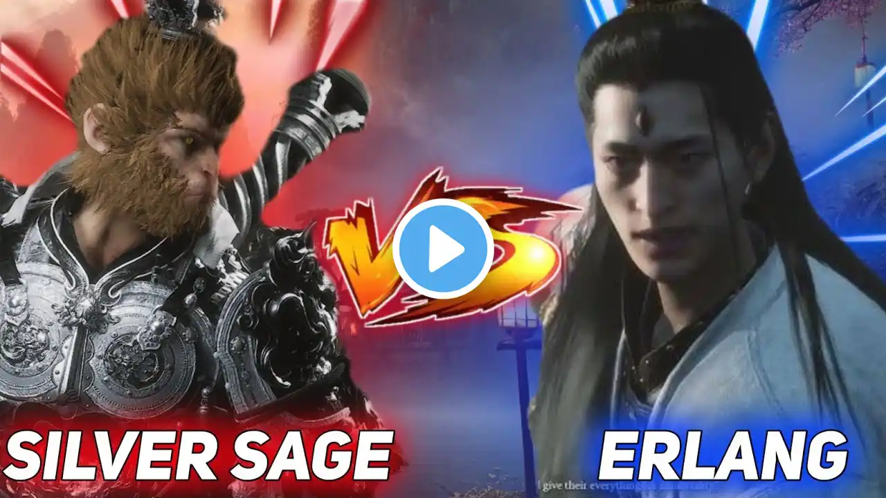 SILVER WUKONG VS ERLANG CRAZY BATTLE| BLACK MYTH WUKONG FINAL BOSS